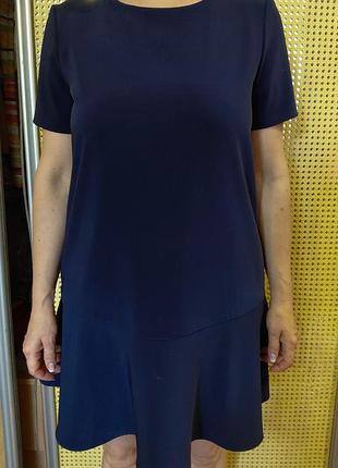 Платье mango suit collection, размер м, темно-синего цвета, меди