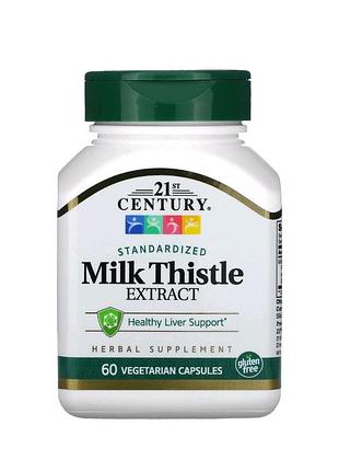 Екстракт розторопші 21st century milk thistle extract 60 капсул здоров'я печінки