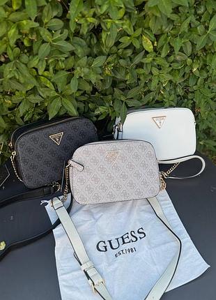 Жіноча сумка guess через плече, 22×15 см, екошкіра, 3 відділення