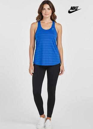 Оригинальная женская спортивная майка nike размер m dri fit тениска найк для зала бега фитнеса тренировочная pro про футболка running беговая м а1