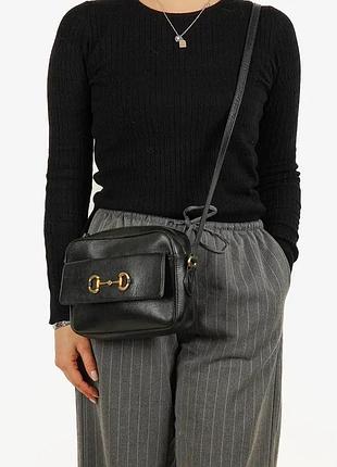 Gucci horsebit 645454 — винтажная кожаная сумка made in italy