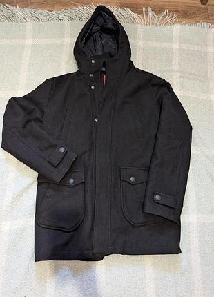 мужское теплое пальто / куртка с капюшоном edc by esprit (с двойной застежкой) - xxl