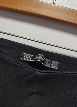 Черные плотные брюки zara 4