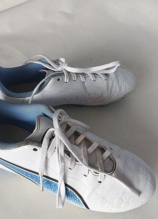 Білі футбольні бутси копочки puma king розмір 36 (22.5 см) оригінал хлопчику