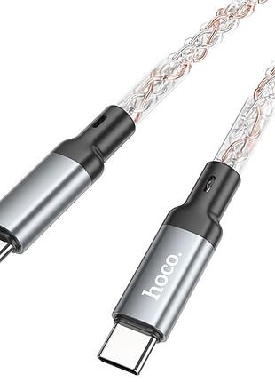 Дата кабель hoco u112 shine type-c to type-c 60w (1m) 4