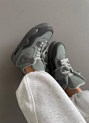 😍 женские кроссовки air jordan retro 4 | wet cement premium (7)