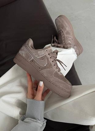 😍 жіночі кросівки nike air force | ‘07 mink brown premium (1)