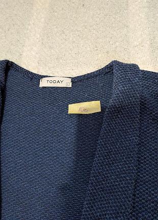 Синій трикотажний кардиган / жакет today (made in italy) — розмір l