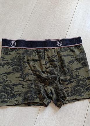 Зелені боксерки котонові труси чоловічі superdry l л 12 40 48