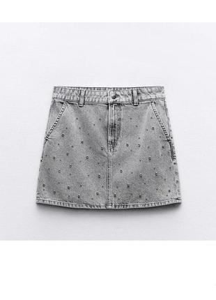 Стильная джинсовая юбка zara