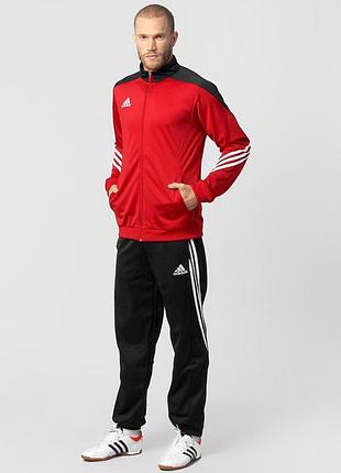 Чоловіча олімпійка мастерка червона чорна бренд adidas