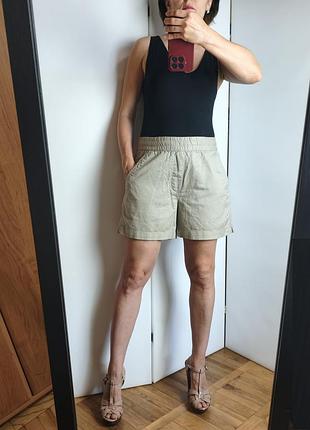 Zara р. m. оригинал! хлопок. удобные шорты на резинке