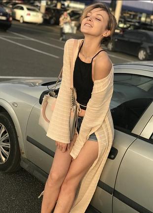 Довгий кардиган накидка від h&m