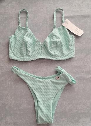 Роздільний купальник, 75g (34g), плавки s, м'ятний колір, hunkemoller