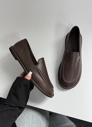 Лоферы классические шоколад