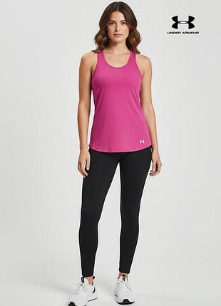 Жіноча спортивна майка under armour розмір xs рожева в рубчик тініска для бігу залу тренувань андер армур ундер армор футболка хс а1