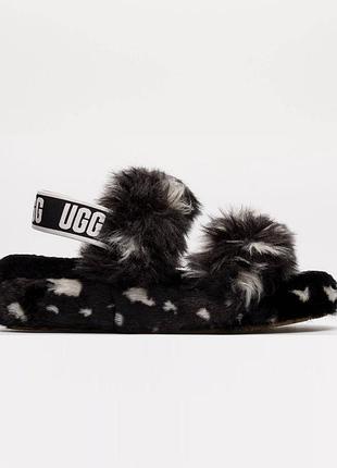 Хутряні сандалі-капці жіночі ugg oh yeah spots