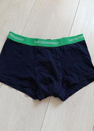Чорні боксерки котонові труси чоловічі базові emporio armani s c 8 36 44