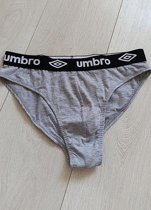 Базові сірі труси чоловічі котонові umbro m м 10 38 46