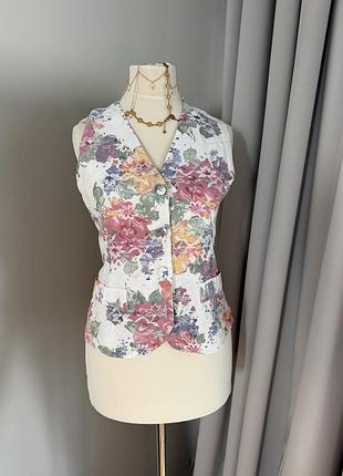Жилетка жилет топ корсет квітковий принт floral блуза в стилі zara