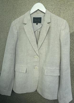 Льняний піджак блейзер massimo dutti p.xs/s