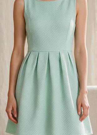 Фактурна бавовна 🌿 м'ятна сукня minimum poula dress 👗 приталена сукня міні s-m 🌸 літнє плаття без рукавів