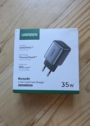 Зарядний пристрій ugreen gan 35 вт (eu plug)
