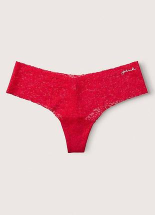 Червоні безшовні трусики від victoria secret розмір m