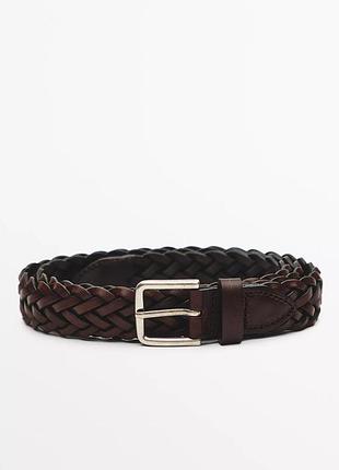 Пояс, ремень кожа напа massimo dutti