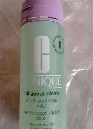Рідке мило для обличчя clinique all about clean liquid facial soap