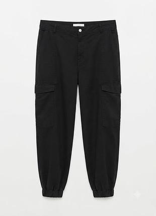 Стильные черные джинсы-карго new look denim