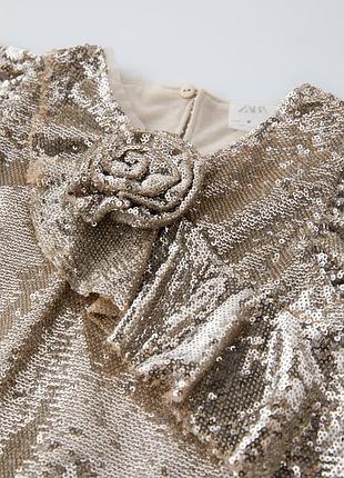 Платье zara с пайетками. 3