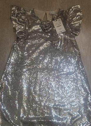 Платье zara с пайетками. 4