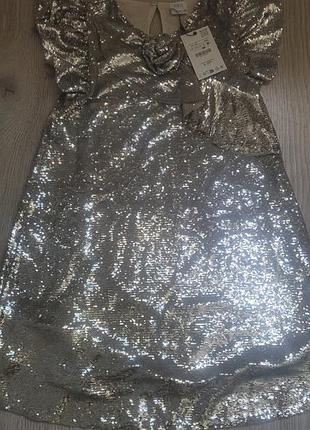 Платье zara с пайетками. 8