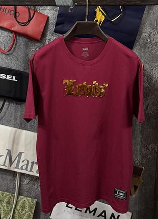 Футболка чоловіча levi’s san francisco relaxed малиновий m