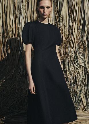 Zara сукня з суміші льону , м