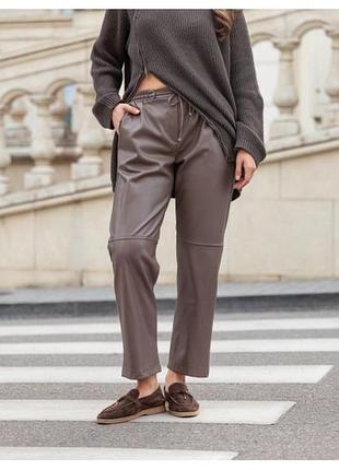 Жіночі брюки з екошкіри fabric 17, р-р м