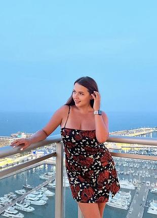 Міні сукня в азіатському стилі zara