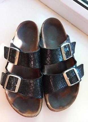 Оригінальні шльопанці birkenstock arizona magic snake black