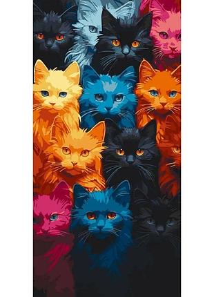 Картина за номерами "котяча палітра" 11524-ac 40х80 см