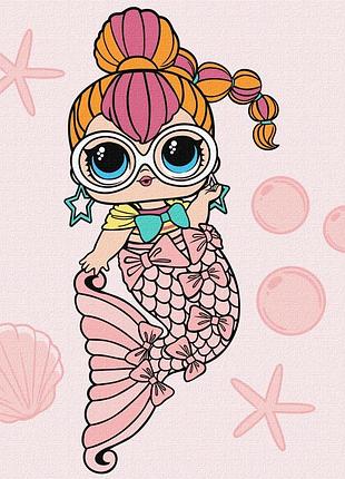 Картина за номерами "l.o.l. surprise! mermaids neon qt" kho6264, 40х40 см