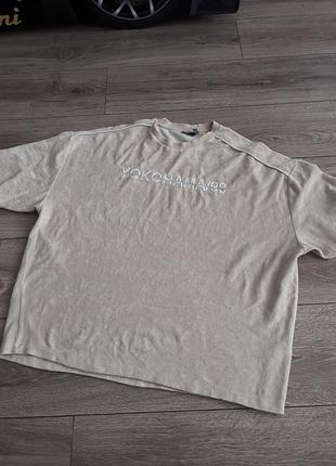 Футболка оверсайз з мякої махровоі тканини asos design
