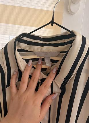 Жіноча сорочка в смужку. h&m стан ідеальний. розмір м 4