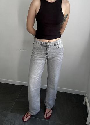 Прямі джинси світло-сірі pull&bear