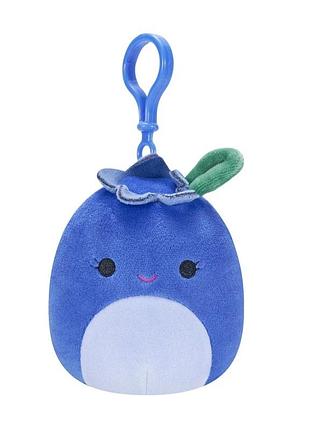 М'яка іграшка чорниця блубі squishmallows sqcp00147 на кліпсі 9 см