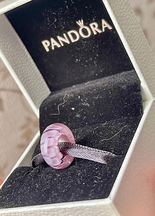Шарм муранка pandora кварц рожевий