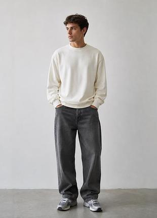 Утепленный свитшот creator studio (h&amp;m) xl молочный однотонный (12345750-43)