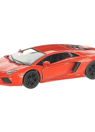 Автомодель легкова lamborghini aventador lp 700-4, 5" kt5355w, 1:38 помаранчевий