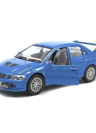 Колекційна машинка "mitsubishi evolution vii" kt5052w(blue) масштаб 1:42