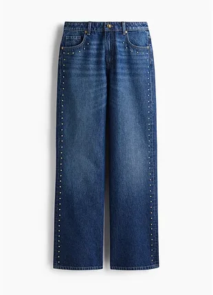 Бомбезні джинси широкі з закльопками h&m,p. 40